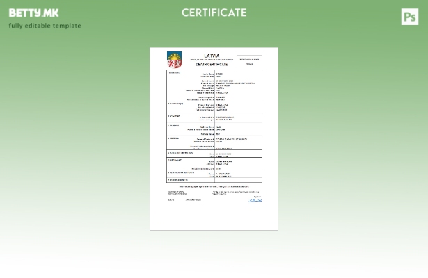 модерен стил Латвија од витално значење за умрениот шаблон Word и PDF шаблон